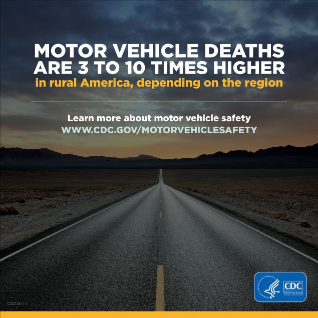Motor Vehicle Deaths 3 to 10 times higher Motor Vehicle Deaths are 3 to 10 times higher in rural America