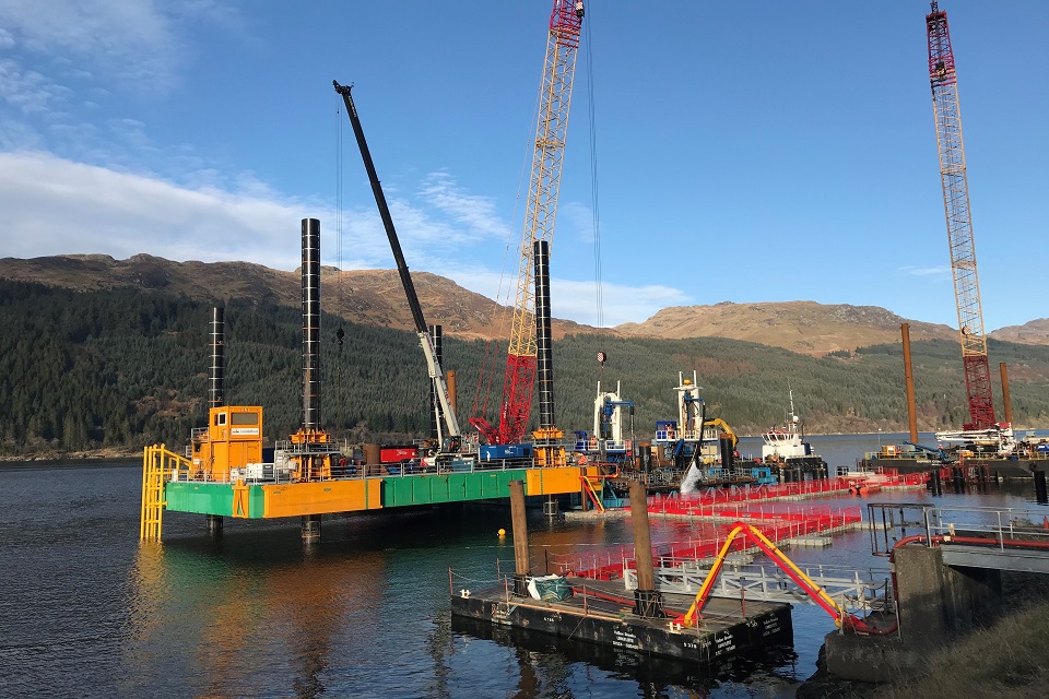 Glen Mallan Jetty in Scotland. 
