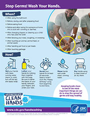 Stop germs! Wash your hands